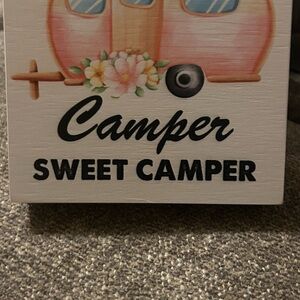 Camper Sweet Camper Decorative Sign or decor! Cute for the camper!